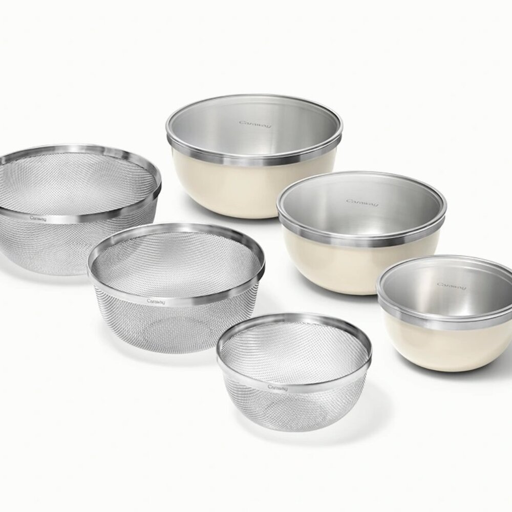 NWT Caraway Mixing Bowl and Strainer Set